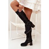 Boto Insulated Women's Heeled Boots With Stitching Black Alessara Cijene
