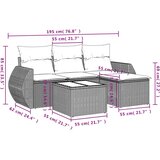 vidaXL 5-dijelni set vrtnih sofa s jastucima poliratan smeđi | shoptok.hr