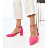 D/CEO Pink block heel pumps with ankle strap Keris | Shoptok.si