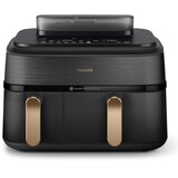 Philips 5000 series NA552 /00 fryer Double 9 L Stand-alone 2750 W Hot air fryer Black, Gold | shoptok.hr