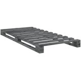  Okvir za krevet s uzglavljem sivi 90x200 cm masivna borovina | Eponuda.com