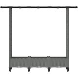  Povišeni krevet s mrežom i krovom Svjetlosiva 164 x 40 x 127 cm | shoptok.hr