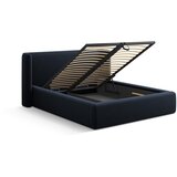 Windsor & Co Sofas Temno modra oblazinjena zakonska postelja s prostorom za shranjevanje z letvenim dnom 180x200 cm Jason – | Shoptok.si