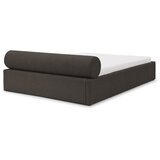 Ropez Temno siva oblazinjena zakonska postelja s prostorom za shranjevanje z letvenim dnom 160x200 cm Cille – | Shoptok.si