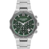 Lee Cooper Muški ručni sat, Kvarcni mehanizam, 44mm, Zeleno kućište, Srebrne boje, LC07807.380 | Eponuda.com