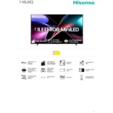 Hisense RGB MINI LED 116UXQ 116" 4K UHD 165 Hz VIDAA OS | Eponuda.ba
