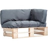  Vrtna sofa od paleta od borovine sa sivim jastucima | shoptok.hr
