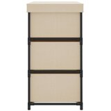 Ormarić za pohranu sa 6 ladica 55 x 29 x 55 cm krem čelični | shoptok.hr