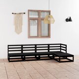 Maison Chic Seti vrtnega pohištva - Vrtna garnitura - Vrtni pohištvo set 5-delna črna trdna borovina, (21819061) | Shoptok.si