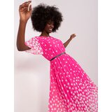 Fashion Hunters Pink and white polka dot midi dress | shoptok.hr
