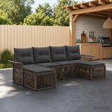  Sjedeća garnitura za vrt 6 kom. Siva poliratan 70.5 x 62 x 70 cm | Shoptok.si
