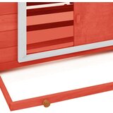vidaXL Kokošinjac crveno-bijeli 152 x 96 x 110 cm od masivne jelovine | shoptok.hr