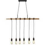 Searchlight Woody 6 obesnih luči, črne in jesenove barve, (22100874) | Shoptok.si