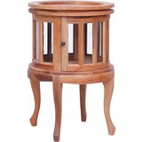 vidaXL Omarica z vitrino naravna 50x50x76 cm trden mahagonij | Shoptok.si