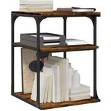  Stojalo za tiskalnik 3-nadstropno dimljen hrast 43x48x64 cm les, (22137163) | Shoptok.si