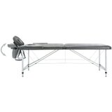 vidaXL Masažna miza z 2 conama aluminijast okvir antracitna 186x68 cm | Shoptok.si