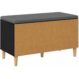  Klupa za hodnik s jastukom s vratima Crni Hrast 80 x 38 x 46 cm | shoptok.hr