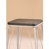 Premier Housewares Siv/v temni naravni barvi stolček iz masivnega bresta District – | Shoptok.si