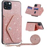 INORCO Ovitek iz PU usnja + TPU za iPhone 13 mini 5,4 inčni trikotni ovitek za telefon s stojalom za kartice, (22036884) Cene