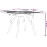  Vrtni stol 110 x 110 x 75 cm od masivnog bagremovog drva | shoptok.hr
