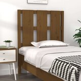 vidaXL Posteljno vzglavje medeno rjavo 80,5x4x100 cm trdna borovina | Shoptok.si
