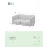 Ghado Kremno bela sedežna garnitura 160 cm Galbe – | Shoptok.si