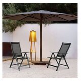  multigarden set od 4 sklopive baštenske stolice sa podesivim naslonom, black | ePonuda.com