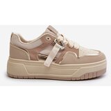 Boto Women's platform sneakers in beige eco leather Moun | Shoptok.si