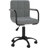  Okretna Radna stolica - Uredska stolica tamnosiva baršunasta | shoptok.hr