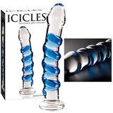 Icicles br. 5 - spiralni stakleni dildo (prozirno-plavi) Cijene