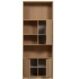 vtwonen Modularna knjižna polica v hrastovem dekorju v naravni barvi 264x243 cm Modulair – | Shoptok.si