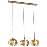 QAZQA Vintage viseča svetilka iz medenine 3 -light - Botanica Cene