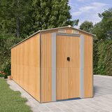  Vrtno spremište svjetlosmeđe 192x606x223 cm pocinčani čelik | shoptok.hr
