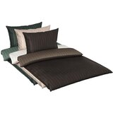Dieter Knoll OBOJESTRANSKA POSTELJNINA STRIPES DK 140/200 cm saten rjava | Shoptok.si