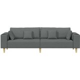 vidaXL Tkaninska sofa s jastukom Tamno siva 208 cm tkanina | shoptok.hr