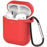  Silikonska mekana futrola s karabinom za AirPods 2 / AirPods 1 - Crvena KP25130 | shoptok.hr
