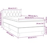 Box spring krevet s madracem ružičasti 80 x 200 cm baršunasti | shoptok.hr