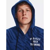 Under Armour Pjt Rck Rival Blue Patterned Hooded Sports Sweatshirt | ePonuda.com
