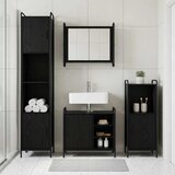  Set ormarića za kupaonicu 2 kom. Crni hrast 65 5 x 34 x 61 cm - Crni hrast Ormar s umivaonikom (1 vrata i 1 polica) + viseći orm | shoptok.hr