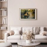  Plakat Boat crossing - painting of two women sailing a boat on a river 42x29.7 Zlatni okvir s margom | shoptok.hr