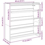  Stalak za cipele boja betona 80x25x81 cm konstruirano drvo | Eponuda.ba