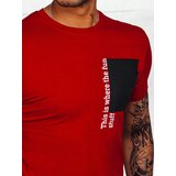 DStreet Red men's T-shirt with print Cene