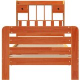  Knjižna postelja brez vzmetnice vošč. rjava 75x190 cm borovina, (21653591) | Shoptok.si