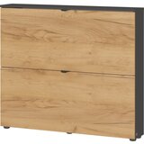 Germania Antracitno sivi/u prirodnoj boji preklopni/viseći ormarić za cipele u dekoru hrasta 100x85x19 cm Renell – | shoptok.hr