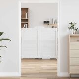 vidaXL Swing Doors Louvred Design 1 par Bela 90x100 cm | Shoptok.si