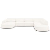 Micadoni Home Bež kotni kavč s tkanino bouclé (desni kot) Jodie - Micadoni Home Cene
