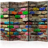  Paravan u 5 dijelova - Colourful Bricks II [Room Dividers] 225x172 Cijene