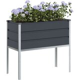  Cvetlično korito Antracit 100 x 45 x 90 cm Cinkana jeklena, (5000207809) | Shoptok.si