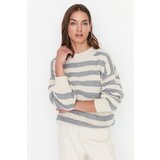 Trendyol Ecru Color Block Knitwear Sweater Cene