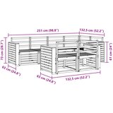  Set vanjskih sofa 7 pcs Bijela 251 x 132,5 x 73 cm | Eponuda.ba